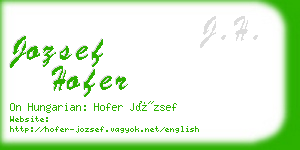 jozsef hofer business card